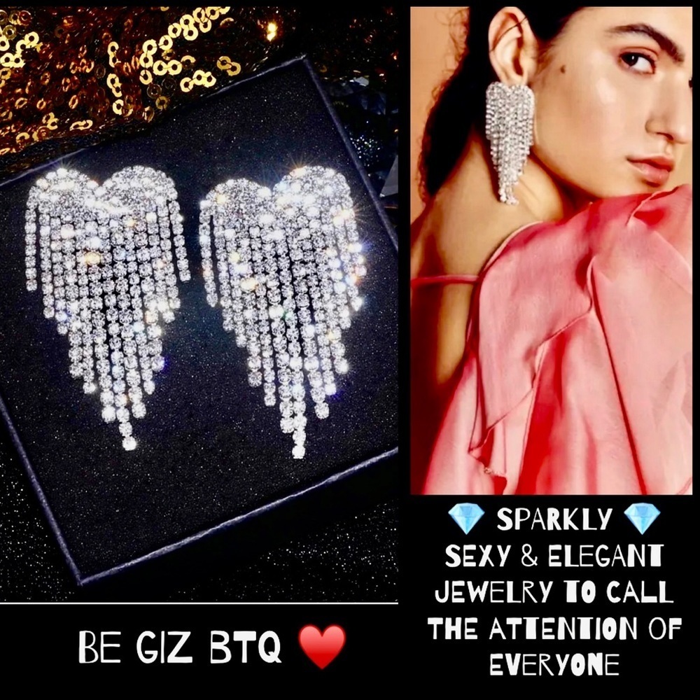 SPARKLY, SEXY & ELEGANT LONG TASSELS EARRINGS TO CALL THE ATTENTION OF EVERYONE